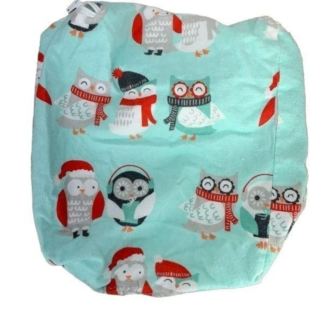 Winter Owls Blue Toy Cloth Diapers Wet Bag Travel Zippered